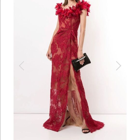 Marchesa Off The Shoulder Gown Style ID: M30803A Size 12
